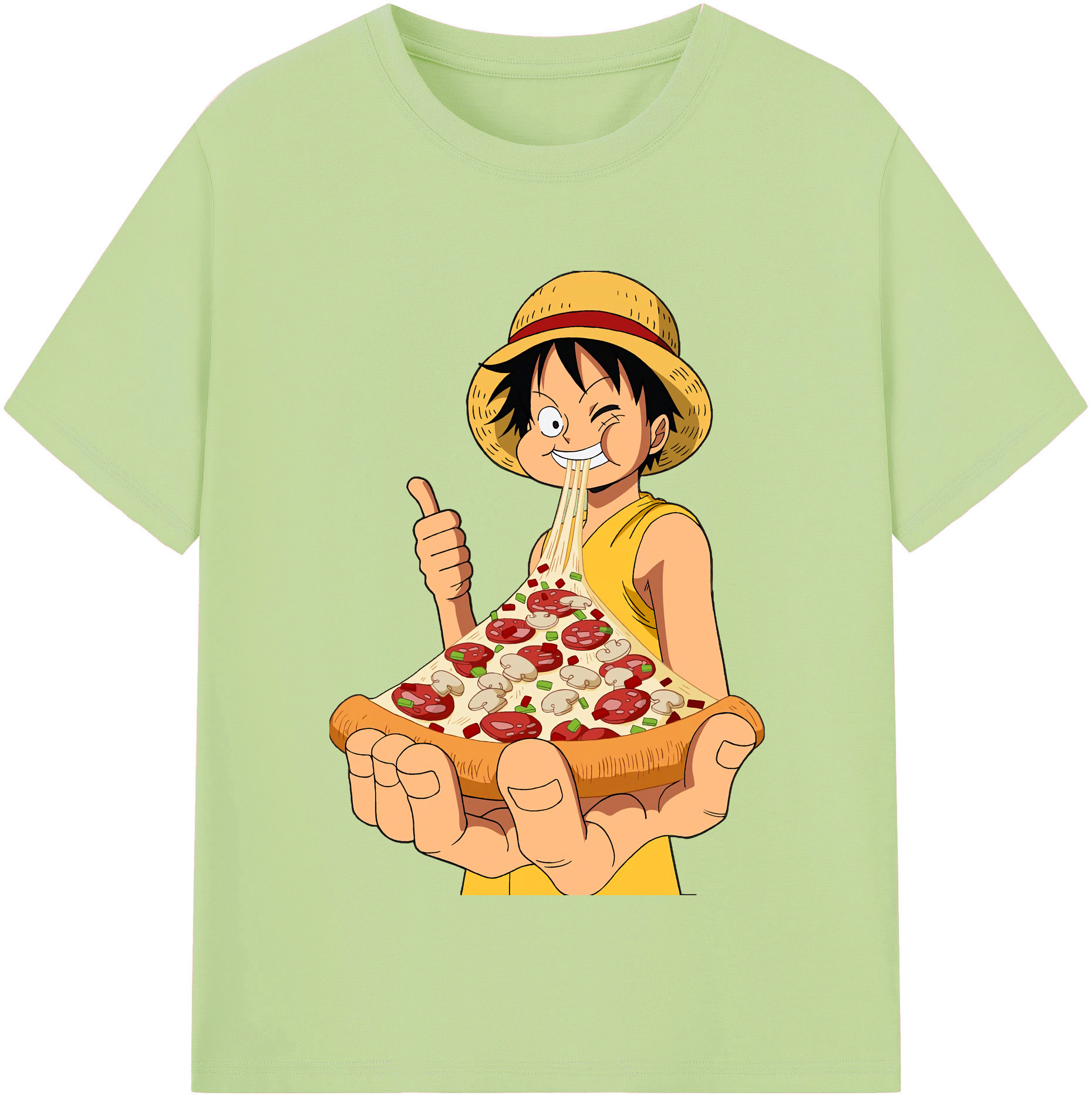 ワンピース モンキー・D・ルフィ ONE PIECE Monkey D. Luffy 綿100％半袖Tシャツ（フロントプリント）